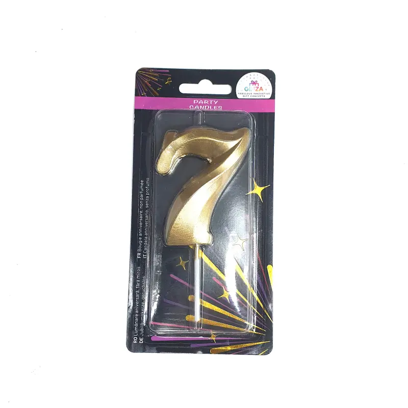 7, lumanare cifra aurie